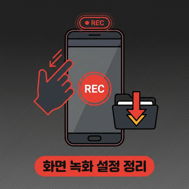 갤럭시 화면 녹화 설정 어디 있는지 모를 때 켜는 법과 저장 위치 정리