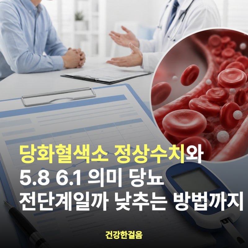 당화혈색소 정상수치와 5.8 6.1 의미 당뇨 전단계일까 낮추는 방법까지