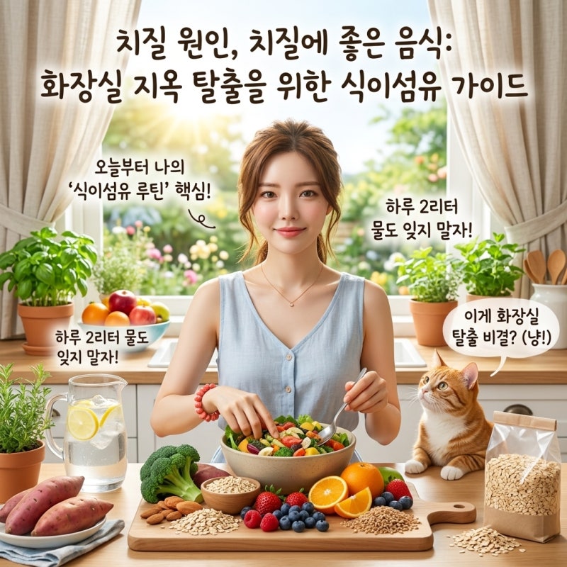 치질원인, 치질에좋은음식 화장실 지옥 탈출을 위한 식이섬유 가이드