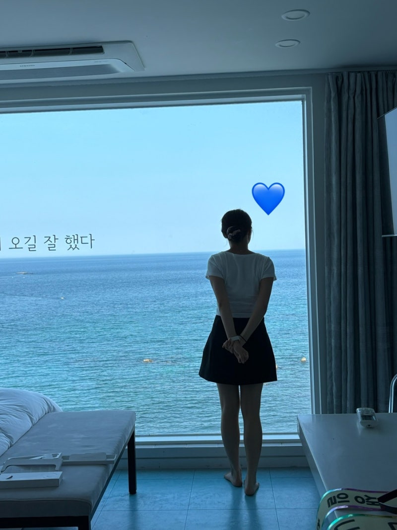 [묵호] 기념일에 가기 좋은 동해828 오션뷰스파펜션: B동 301호 오션뷰 , 스파 후기