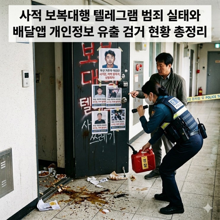 <b>보복대행</b> 텔레그램 범죄 실태와 배달앱 개인정보 유출 <b>검거</b>... 