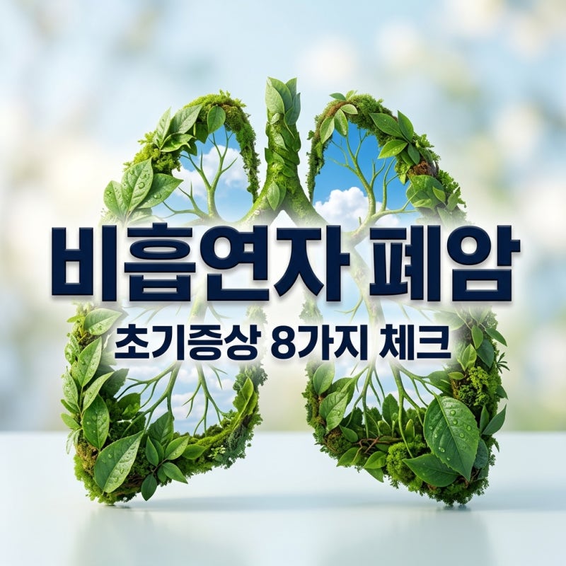비흡연자 폐암 초기 증상 8가지 기침 기간 확인이 핵심이에요