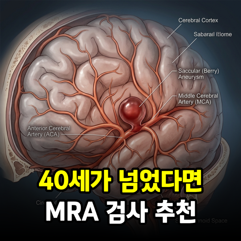 40세가 넘었다면 MRA 검사를 고려해야 하는 이유, MRI와 차이점은?
