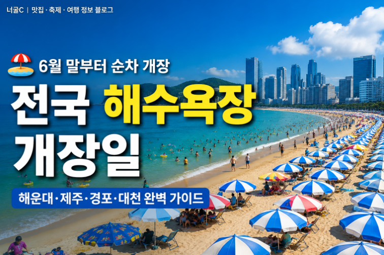2026 전국 해수욕장 개장일 총정리 ️ | 제주·해운대·경포·대천 완벽 가이드 | 지역별 개장·....