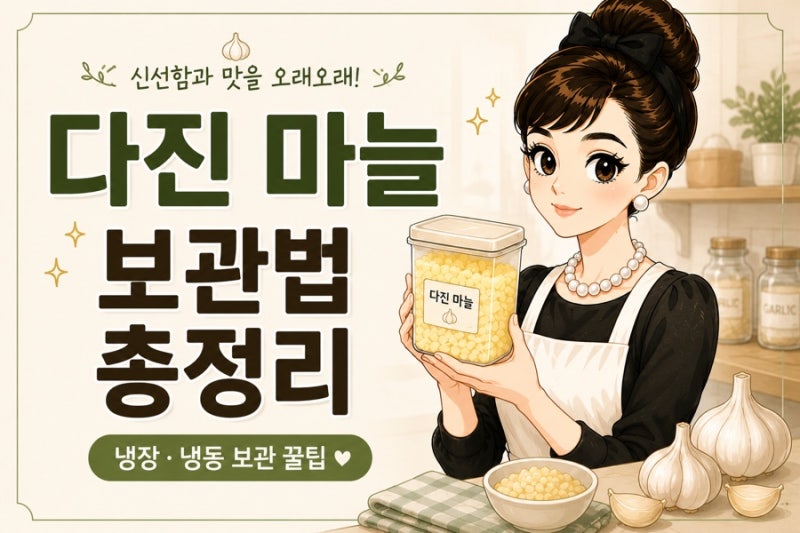 다진 마늘 보관법 총정리! 냉장·냉동 보관 꿀팁과 유통기한
