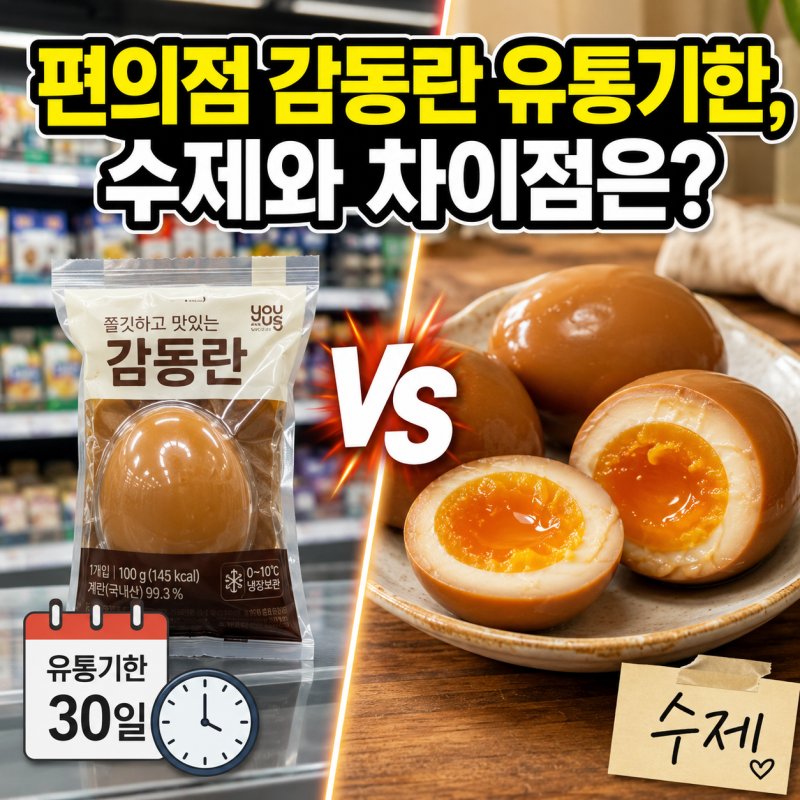편의점 감동란 유통기한, 수제와 차이점은?