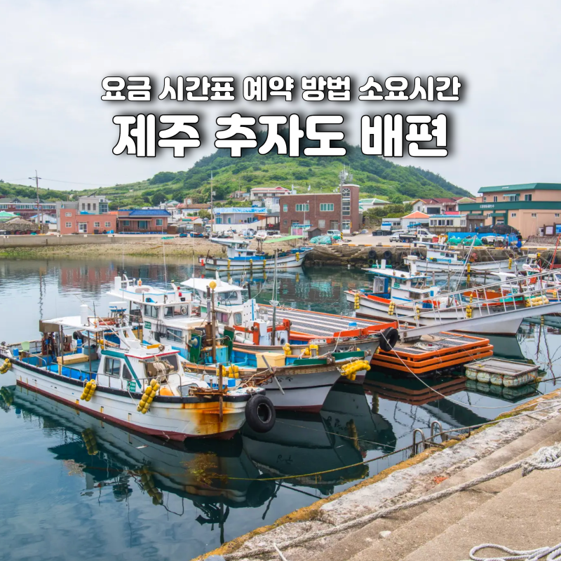 제주 추자도 배편 요금 시간표 예약 방법 소요시간 총정리