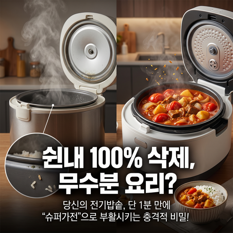 [전기밥솥 200% 활용 가이드] 쉰내 완벽 제거법부터 무수분 토마토 카레 레시피, 1인가구 밥솥 ....