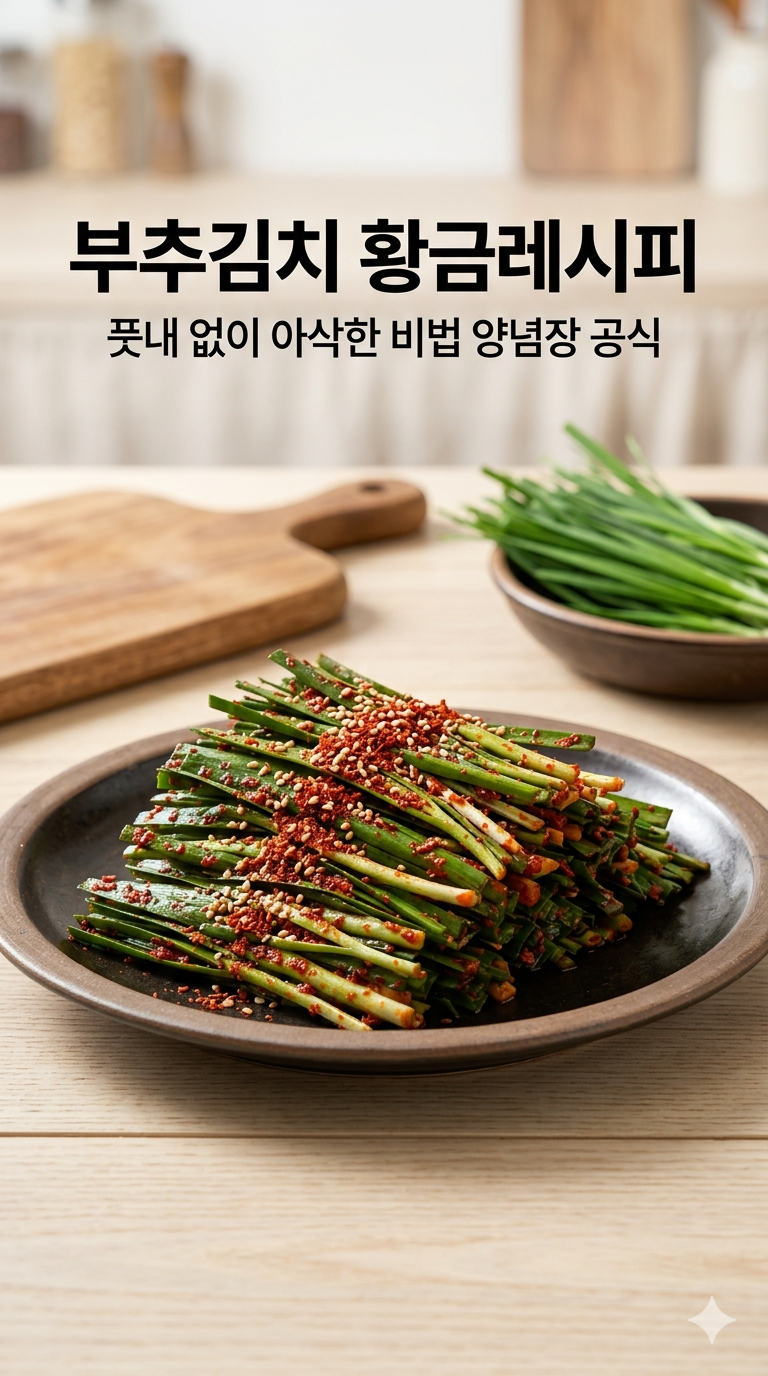 인생 부추김치 맛있게 담그는 법, 숨 안 죽는 황금레시피와 꿀조합 메뉴까지