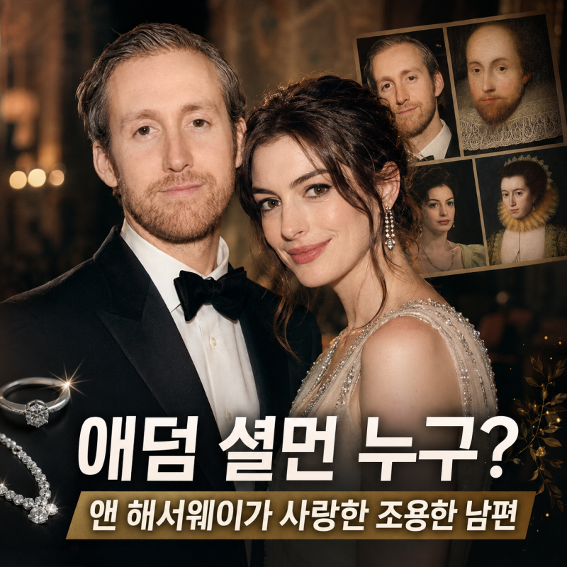 [연예계소식] 애덤 셜먼 누구? 앤 해서웨이가 10년 넘게 사랑한 조용한 남편의 정체