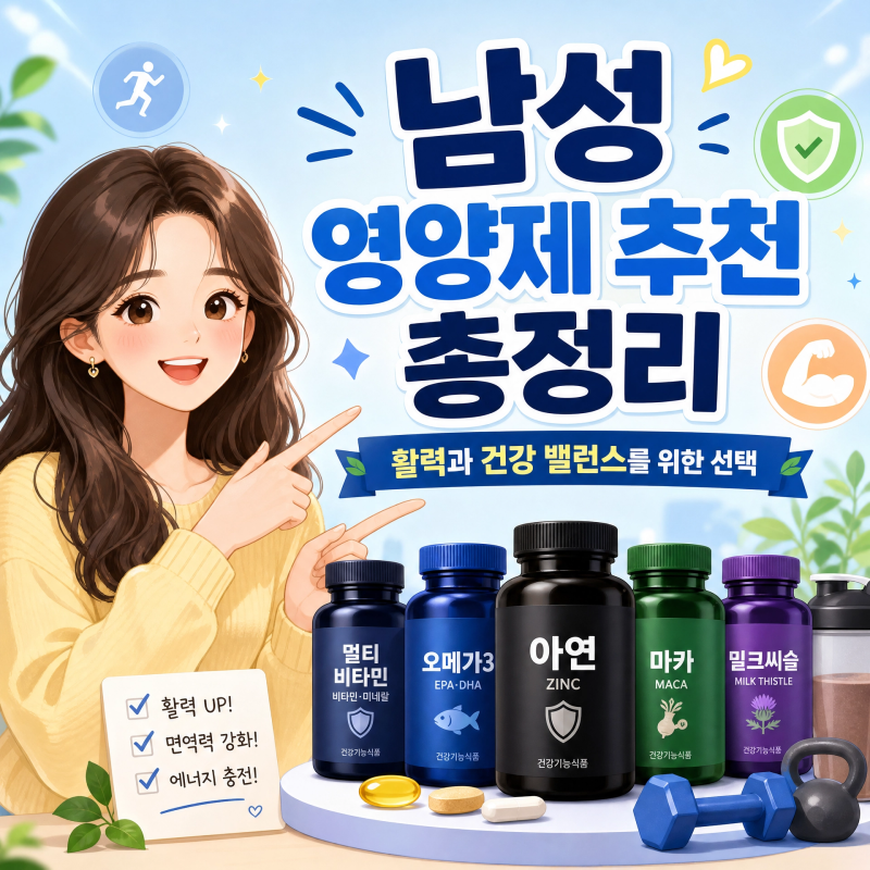 남성 영양제 추천 총정리, 활력과 건강 밸런스를 위한 선택