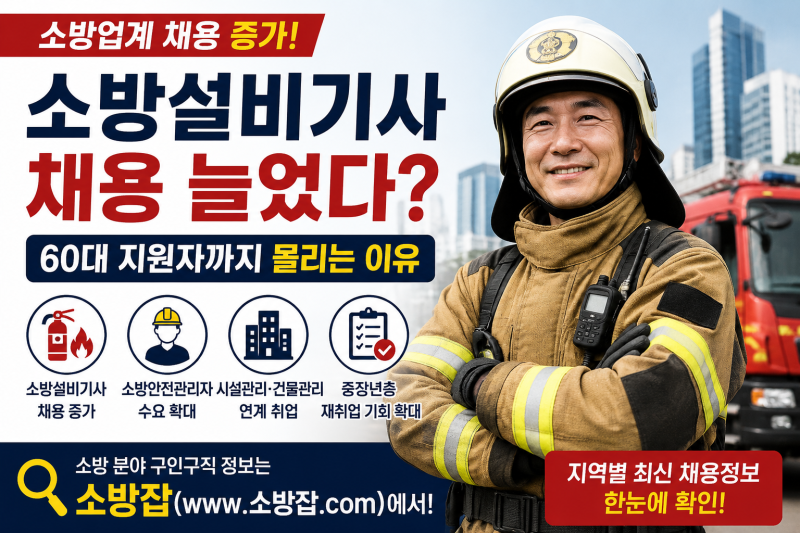 소방설비기사 채용 늘었다? 60대 지원자까지 몰리는 소방업계 구인구직 시장 현실