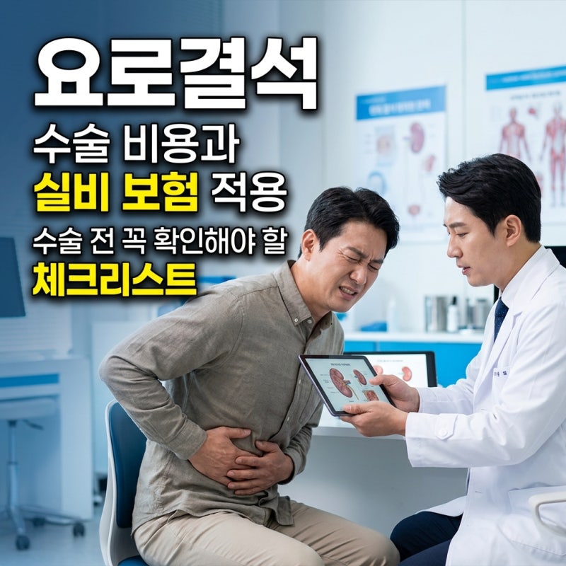 요로결석 증상 통증 제거 수술 비용과 실비 보험 적용, 수술 전 꼭 확인해야 할 체크리스트