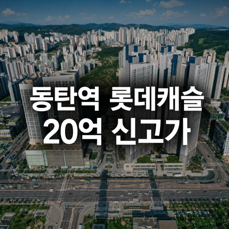 동탄역 롯데캐슬 신고가 로또보다 더하다 1년만에 9억 올랐다고?