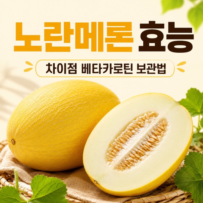 개구리참외 효능 총정리! 노란메론과 차이점까지 한번에