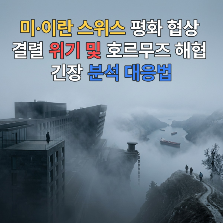 <b>미·이란</b> 스위스 평화 <b>협상</b> 결렬 위기 및 호르무즈 해협 긴장... 