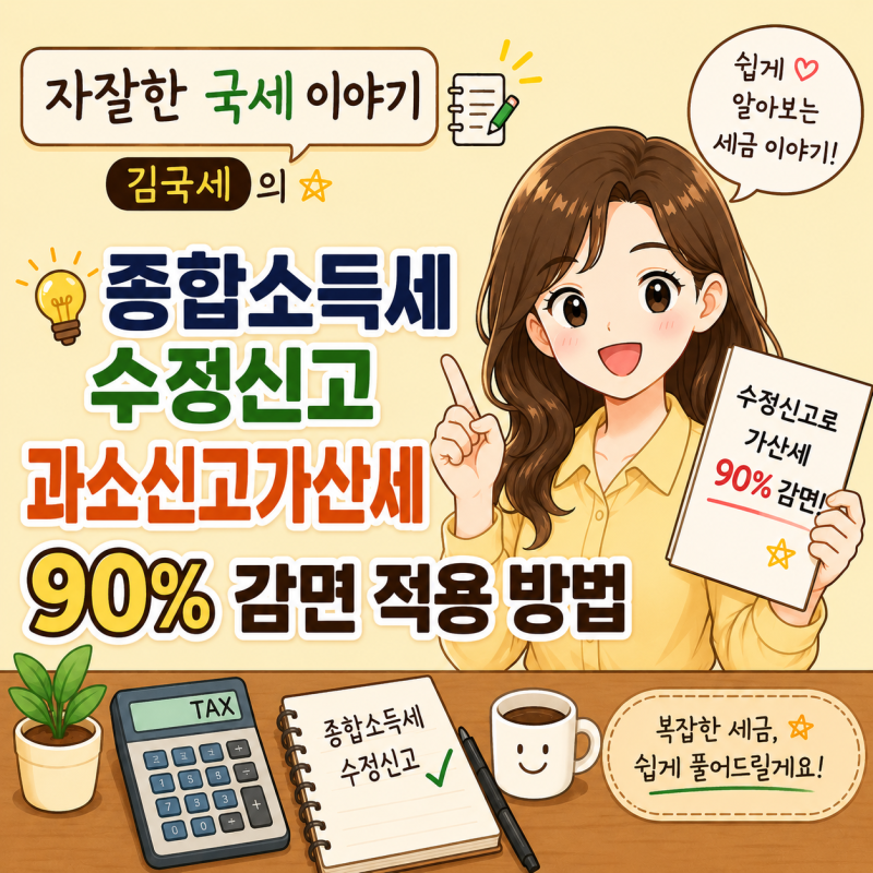 종합소득세 수정신고 과소신고가산세 90% 감면 적용 방법
