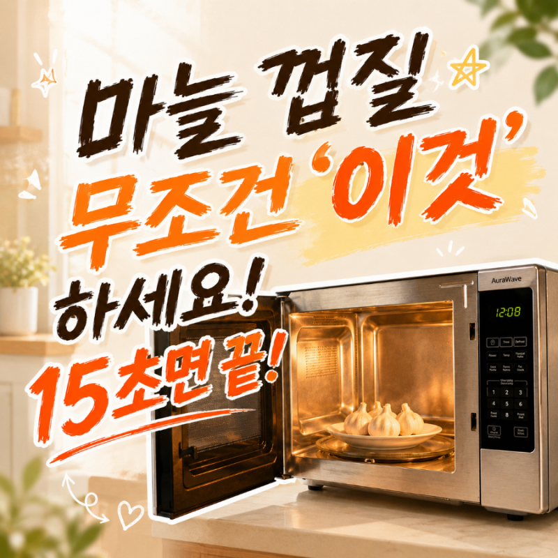 초간단 마늘 쉽게 까는 방법 "전자레인지에 15초만 돌려보세요!"