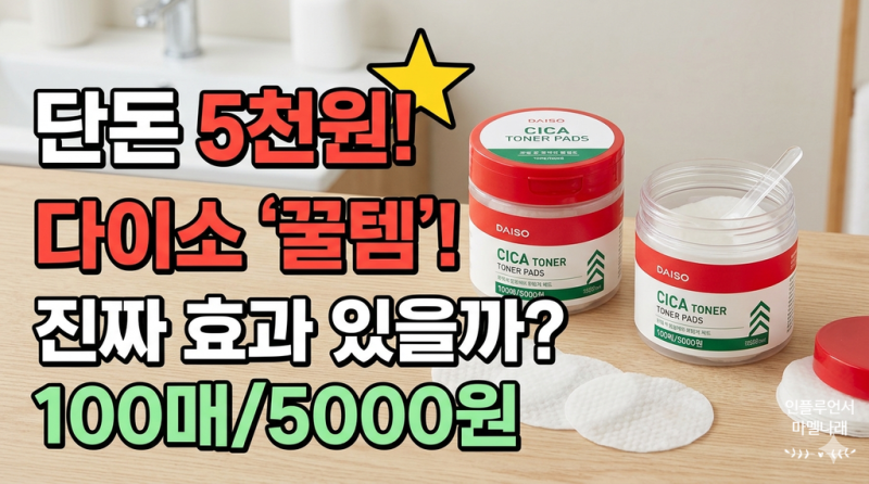 다이소 토너패드 꿀템 추천, 5천원 갓성비 제품