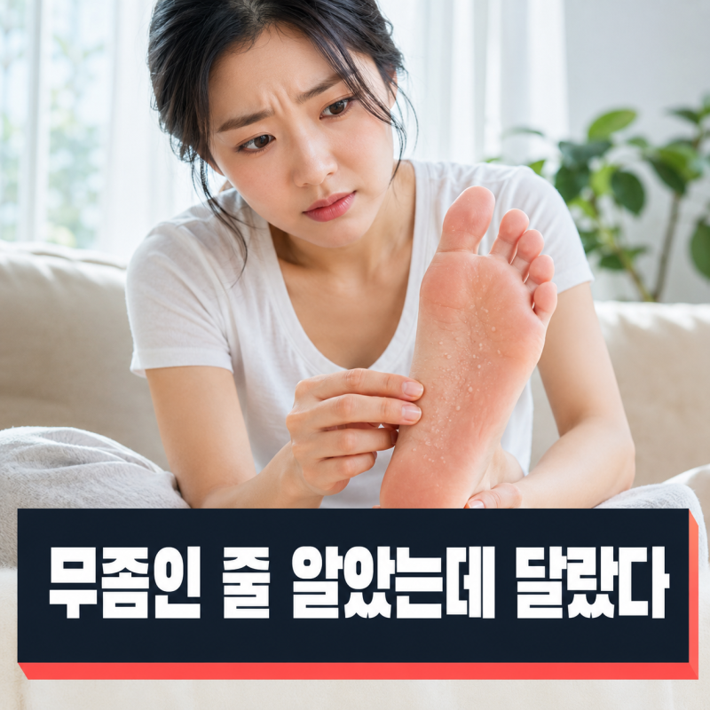 발에 작은물집, 발바닥한포진 한포진증 치료 진짜 순서