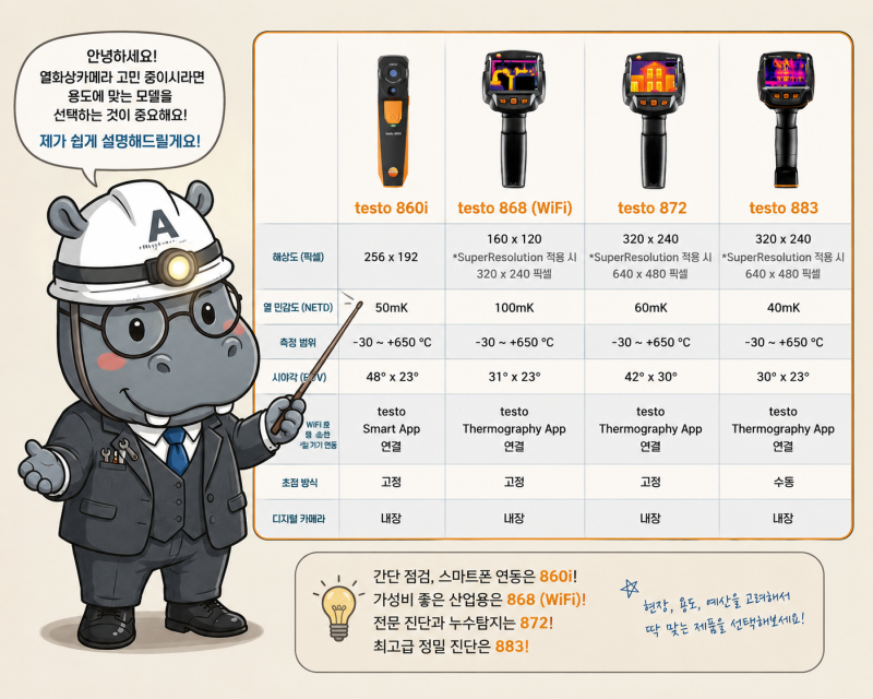 열화상카메라 추천! 박 과장이 알려주는 TESTO 라인업 총정리