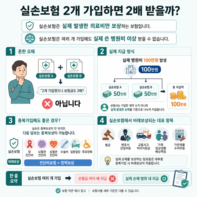 비례보상 뜻 쉽게 이해하기, 실손보험은 왜 중복 보상이 안 될까?