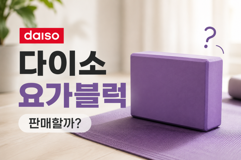 [다이소 알바 직접확인] 다이소 요가블럭 판매할까? (고무나라 요가폼쿠션)