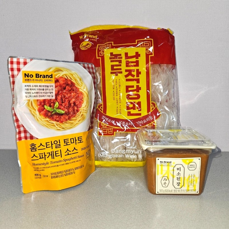 이마트 노브랜드 추천상품 미소된장 납작당면 토마토 스파게티 소스