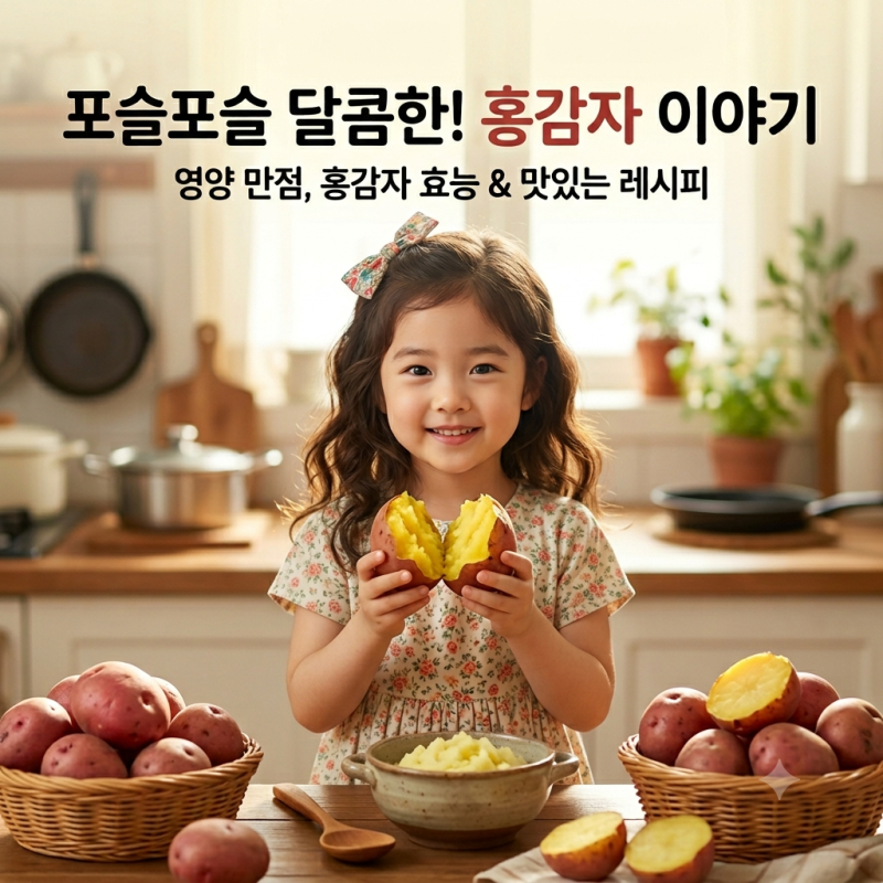 포슬포슬 홍감자 삶는 법 찌는 시간 효능 보관 방법과 요리
