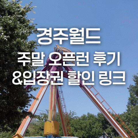 경주월드 자유이용권 할인 링크 및 토요일 오픈런 후기