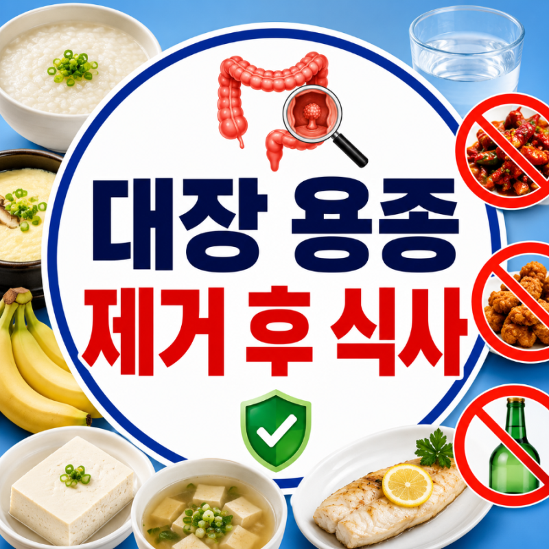 대장 용종 제거 후 식사, 이것만 지켜도 회복이 훨씬 편합니다