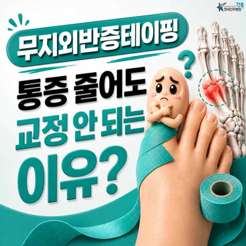 무지외반증테이핑 통증 줄어도 교정 안 되는 이유?