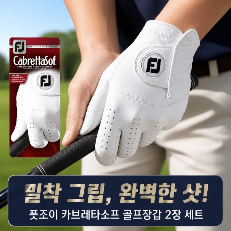 풋조이 카브레타소프 남성 양피 골프장갑 2장 세트 아쿠쉬네트코리아 정품 추천