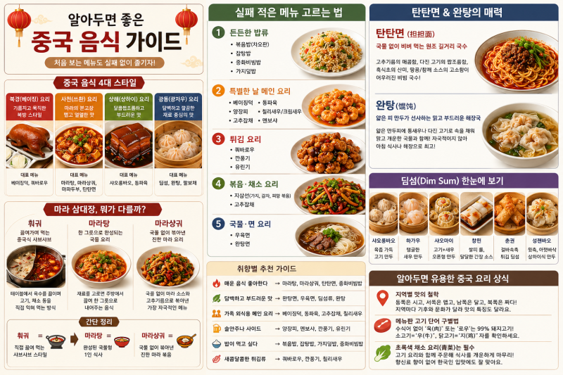 알아두면 좋은 중국 음식 정리