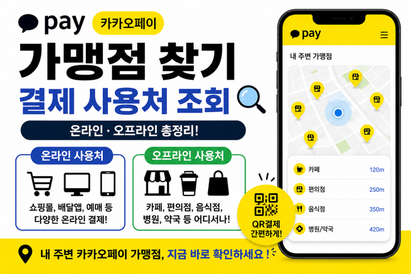 카카오페이 가맹점 찾기, 어디서 사용할 수 있을까? 온라인·오프라인 사용처 총정리