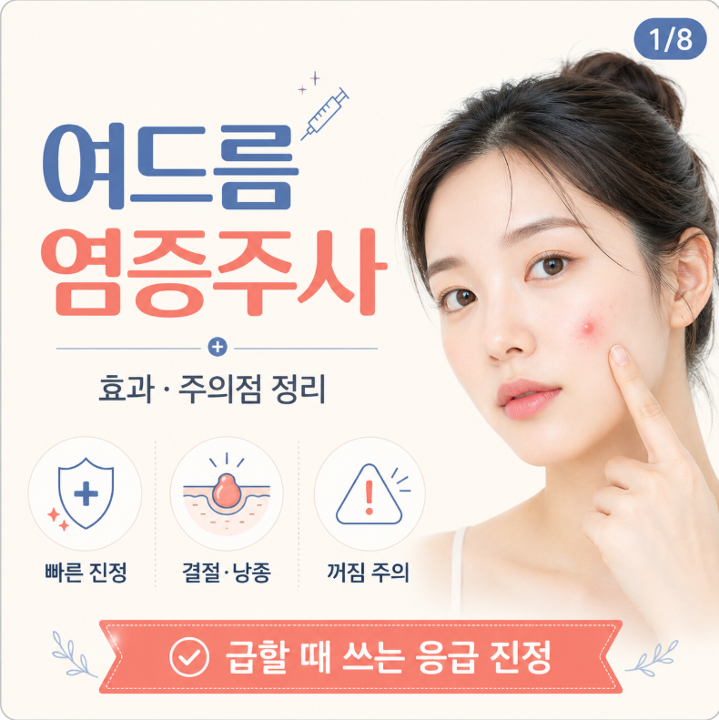 여드름 염증주사 효과와 부작용 총정리