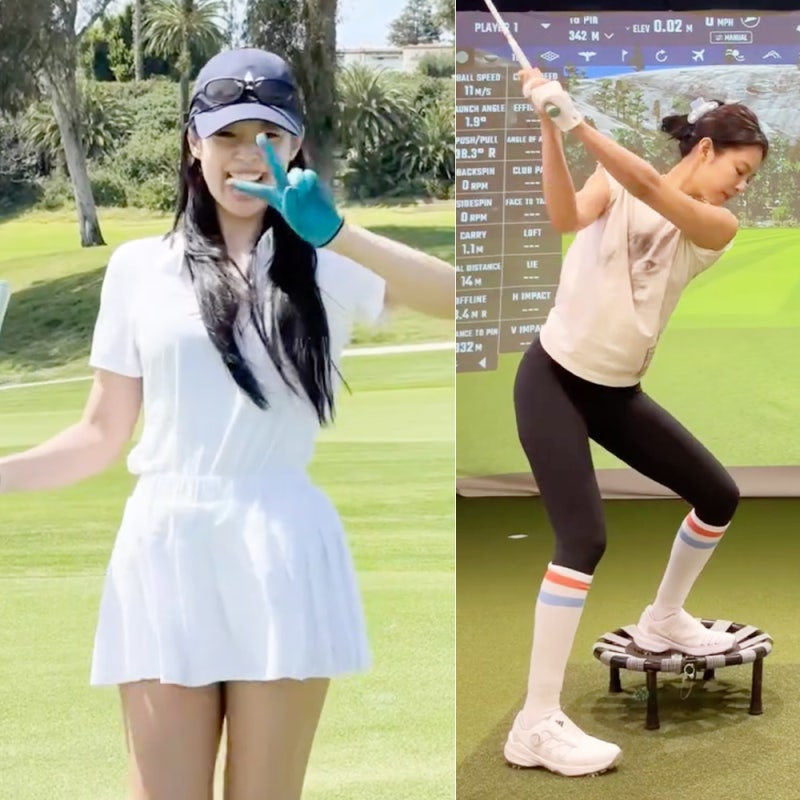 '제니 골프화' 이거였어? 청량미 넘치는 골프장 요정 비주얼