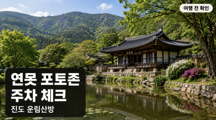진도 운림산방 주차·연못 포토존 체크