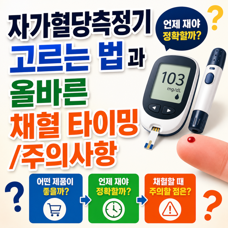 자가혈당측정기 고르는 법과 올바른 채혈 타이밍/주의사항