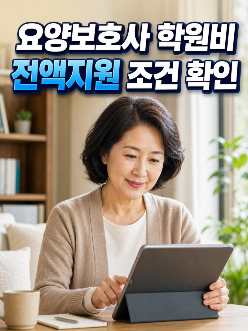 요양보호사 학원비 100만 원, 한 푼도 안 냈습니다 — 내일배움카드 전액지원 받는 조건과 신....