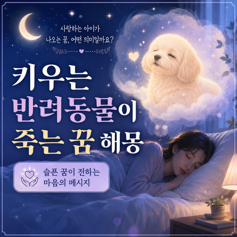 키우는 반려동물이 죽는 꿈 해몽, 불안한 꿈일까?