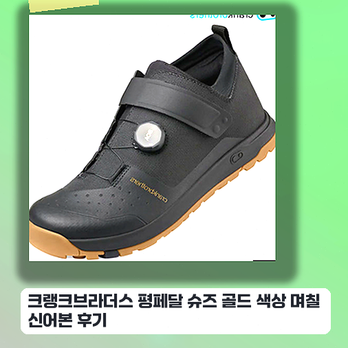 크랭크브라더스 평페달 슈즈 골드 색상 며칠 신어본 후기