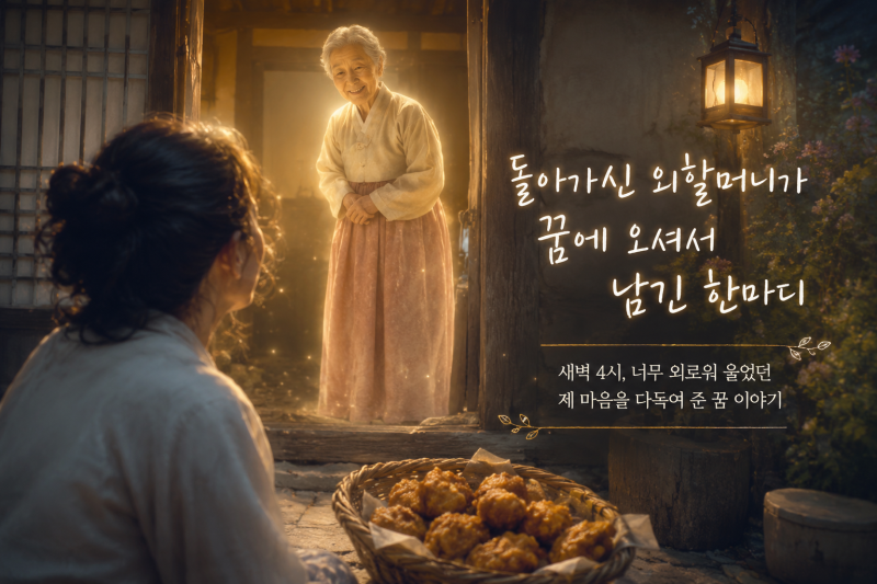 돌아가신 외할머니가 꿈에 오셔서 남긴 한마디