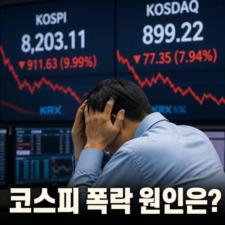 <b>삼전</b>·<b>닉스 12%</b> 급락 코스피 <b>폭락</b> 원인과 전망