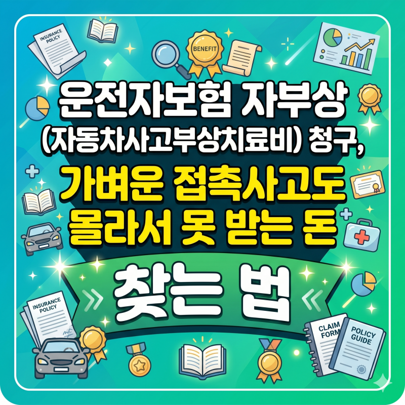 운전자보험 자부상(자동차사고 부상 치료비) 청구, 가벼운 접촉사고도 몰라서 못 받는 돈 찾....