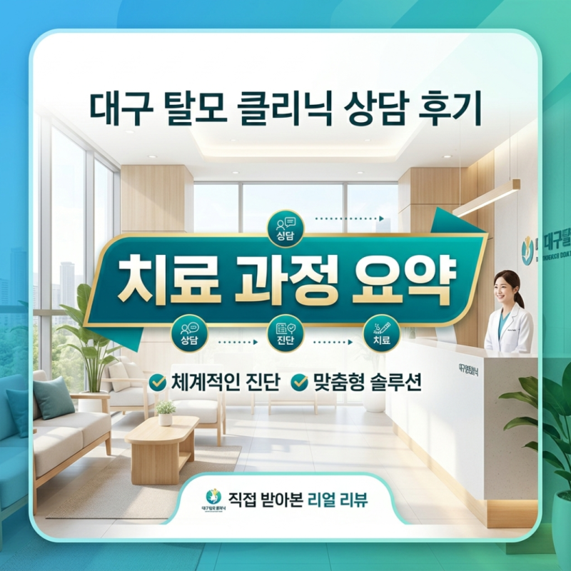 대구 탈모병원상담 후기에서 자주 보이는 치료 과정 정리