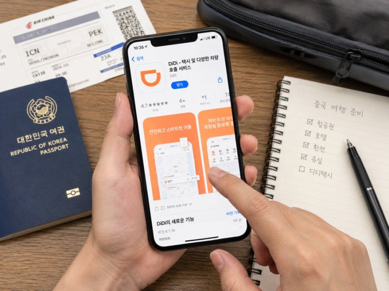 중국 디디택시 사용법 | 공항픽업·캐리어차량·목적지입력·결제