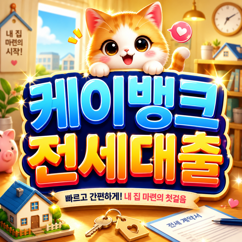 2026 케이뱅크전세대출 최대 4억4000만원 한도와 비대면 전세자금 혜택!