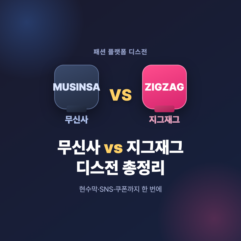 무신사 지그재그 디스전 총정리 - 무쉰사·지긁재긁 쿠폰부터 성수 현수막까지