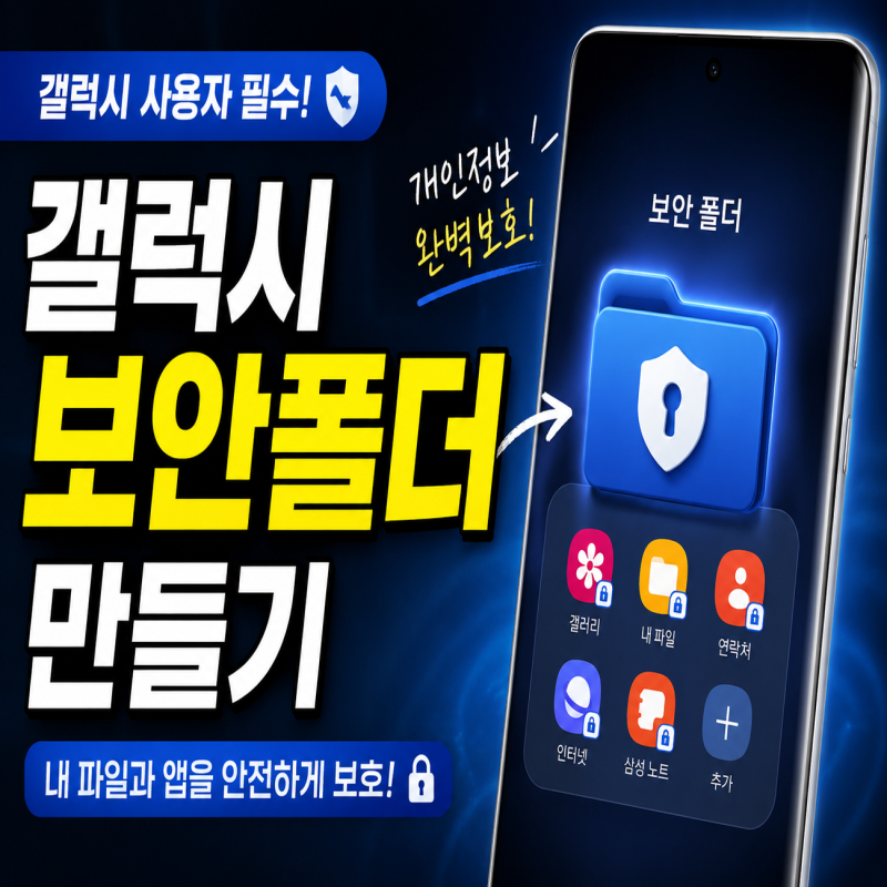 갤럭시 보안폴더 사용 만드는법
